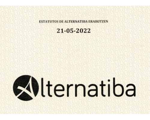 Alternatiba Eraikitzen. Estatutos actualizados. (21/5/2022)